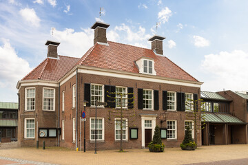 Fototapeta na wymiar Town hall in the Gelderland town of Nijkerk in the Netherlands.