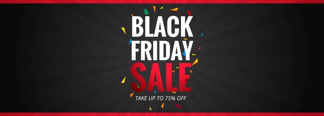 Black Friday Sale Promotion Poster or banner template vector