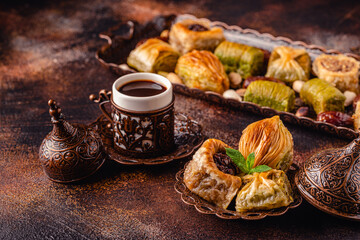 Traditional turkish, arabic sweets baklava