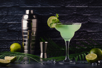 Classic Lime Daiquiri Cocktail with a Garnish