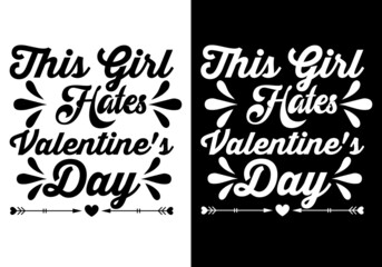 Happy Valentine's Day Typography T-Shirt Design.

File Included:

&diams; 1 AI File
&diams; 1 EPS File
&diams; 1 SVG File
&diams; 1 JPEG File
&diams; 2 PNG File = Black & White color (300dpi)
&diams; 4500 pixels x 5400 pixels File