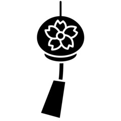 Obraz premium wind chime solid icon