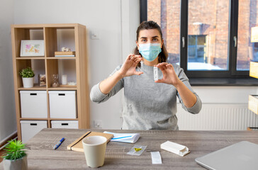 medicine, quarantine and pandemic concept - close up of woman holding self testing coronavirus test