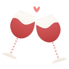 cute illustration - glasses for valentine's day