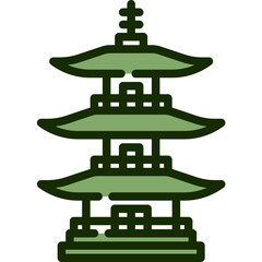 pagoda one color icon