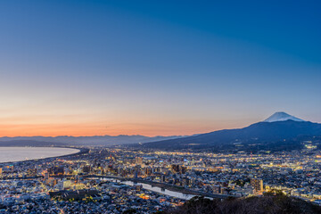 富士山と夜景