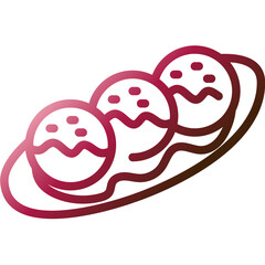 takoyaki gradient icon