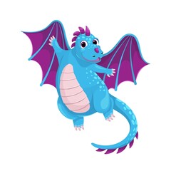 Dragon cartoon character exact vector illustration