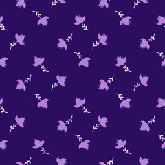 Lily abstract seamless pattern. Hand drawn flower background.