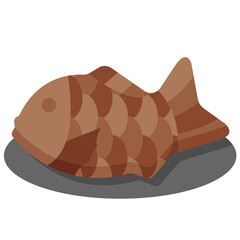 taiyaki flat icon