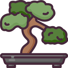 bonsai line icon