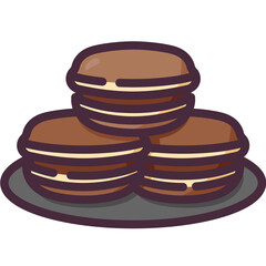 dorayaki line icon