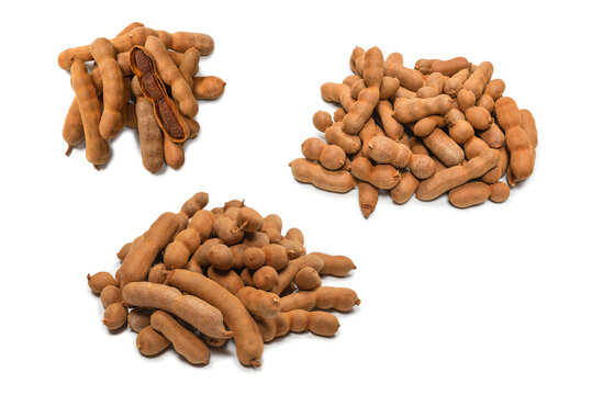 Sweet tamarind isolated on white background.