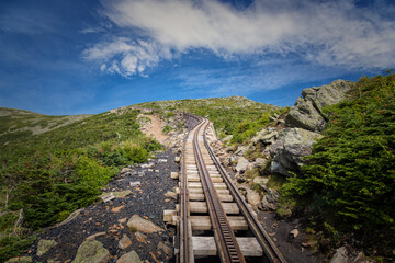 Fototapeta na wymiar Railway to Mount Washington in New Hampshire