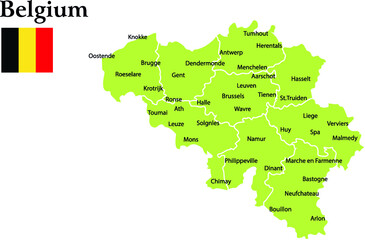 Obraz premium belgium map