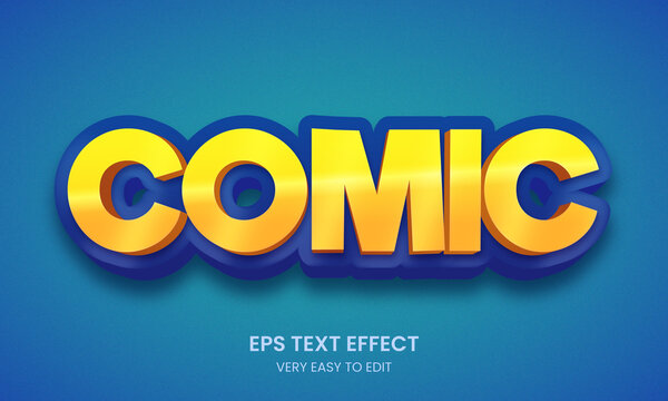 Comic editable 3D text effect Premium Vector