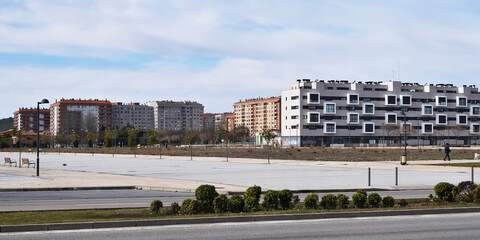 Obraz premium Panorámica de las calles de Burgos, España.