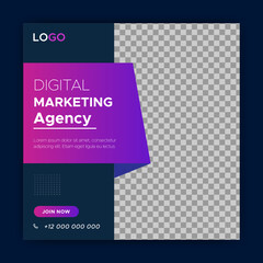 Digital Marketing Social Media Post Banner Design Template	