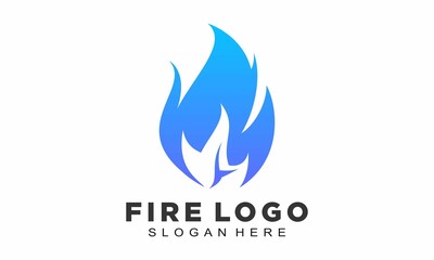 Elegant blue blaze vector logo