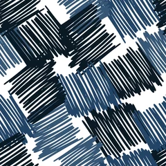 Foto op Plexiglas Schilder en tekenlijnen Hand getekende krabbels naadloze patroon. Abstracte potloodstreken lijn eindeloos behang. Camouflage behang.