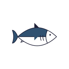 Salmon fish cartoon vector. Salmon fish on white background.