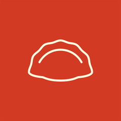 Gyoza icon vector. Gyoza is Chinese food.