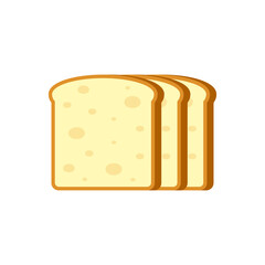 Bread stack on white background bread logo design.