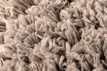 Gray chenille soft bath mat texture background. Bath Accessories. Top view.