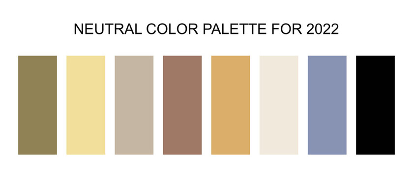 Neutral Color Palette for 2022/2023; Earthy color palette
