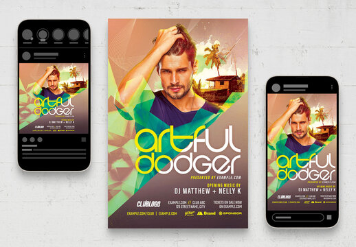Tropical Summer Dj Nightclub Party Flyer