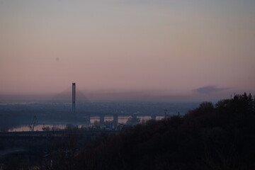Cityscape on the sunset