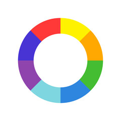 Color wheel icon vector. Circle colors picker. Colors palette. Vector Eps 10.