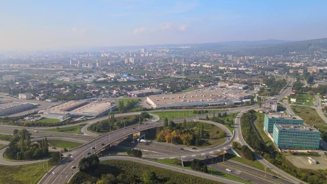 Aerial view of Kosice city in Slovakia