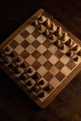 Wooden Chess Board and Pieces