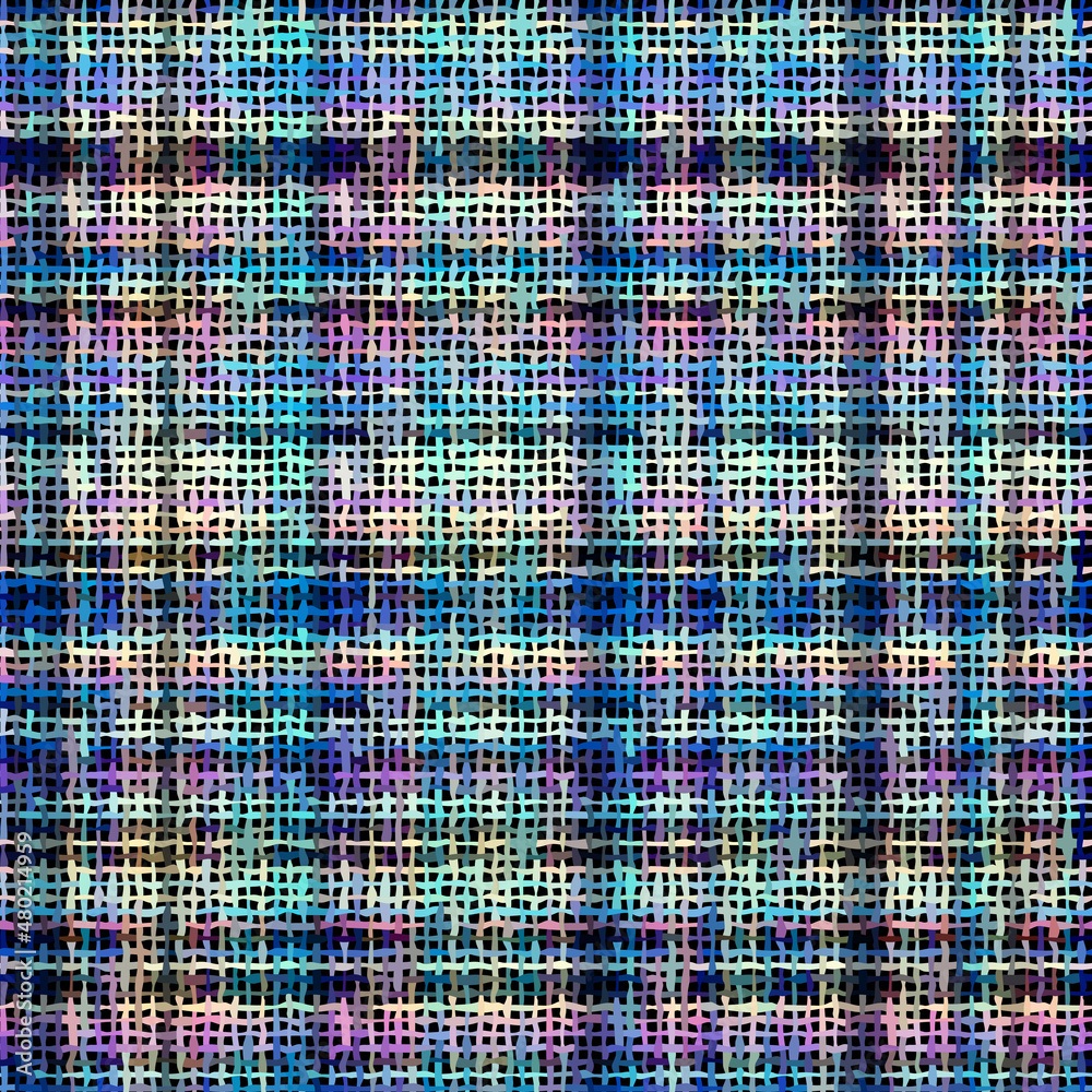 Poster Imitation of a texture of rough canvas. Seamless pattern.