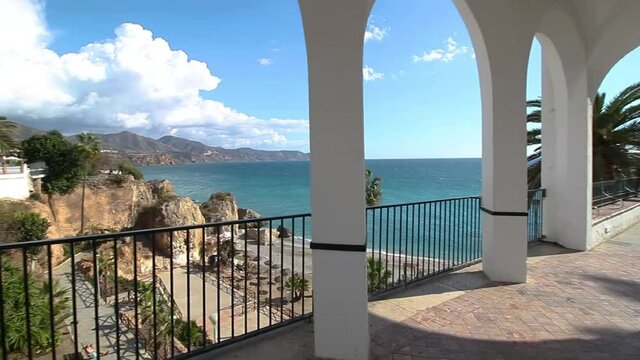 he balcony of europa, town of Nerja, Malaga, Andalusia, Spain