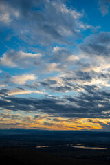 landscape at the sunset