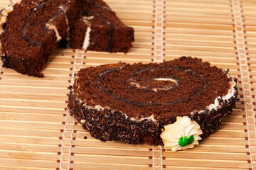 Tasty Sweet Chocolate Roll, Traditional Colombian Dessert