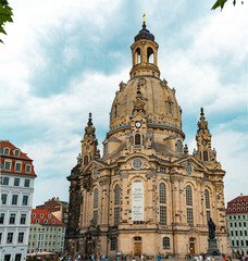 Fototapeta na wymiar Frauenkirche Dresden Church of our lady in Baroque architecture
