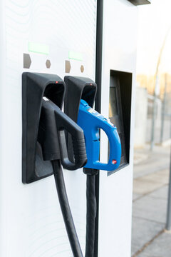 Charging point in city car park