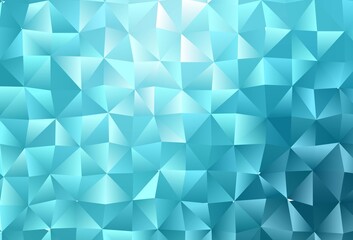 Light BLUE vector triangle mosaic texture.