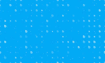 Obraz na płótnie Canvas Seamless background pattern of evenly spaced white goal symbols of different sizes and opacity. Vector illustration on light blue background with stars