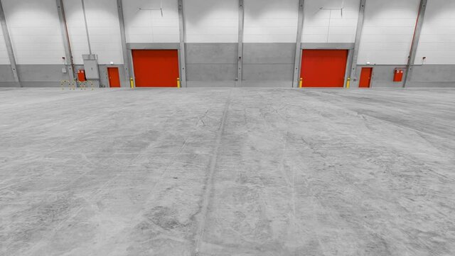 logistics hall doors to floor indoor