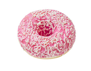 Donut isolated on white background with clipping path, element of packaging design. Full depth of field.