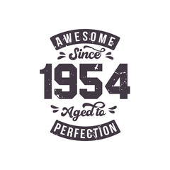 Born in 1954 Awesome Retro Vintage Birthday, Awesome since 1954 Aged to Perfection