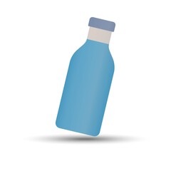 Milk bottle vector on white background