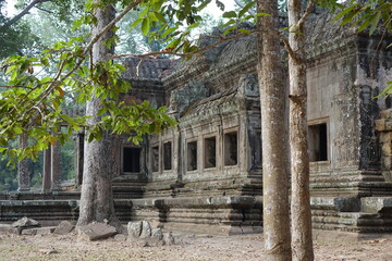 Fototapeta na wymiar Adventure of exploring mystic Angkor Wat temple, Siem Reap, Cambodia