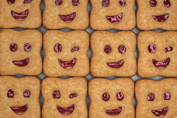 biscuit smile shaped 