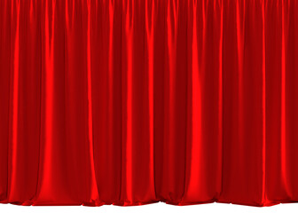 3D Red curtains