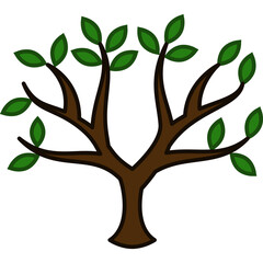 Tree Plant Filled Outline Icon Vector